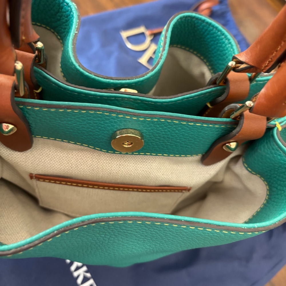 Dooney and Bourke Lucca pebbled leather Barlow teal - Picture 8 of 10